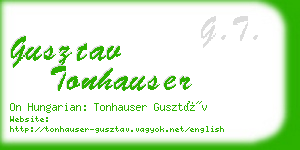 gusztav tonhauser business card